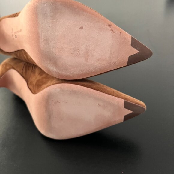 NWOT Veronica Beard Lisa Stiletto-Heel Booties Chestnut 8.5 - Picture 11 of 12